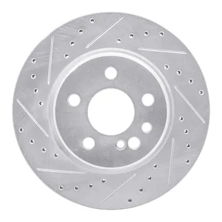 R1 Concepts EDZ-63024L Brake Rotor Drilled and Slotted Silver